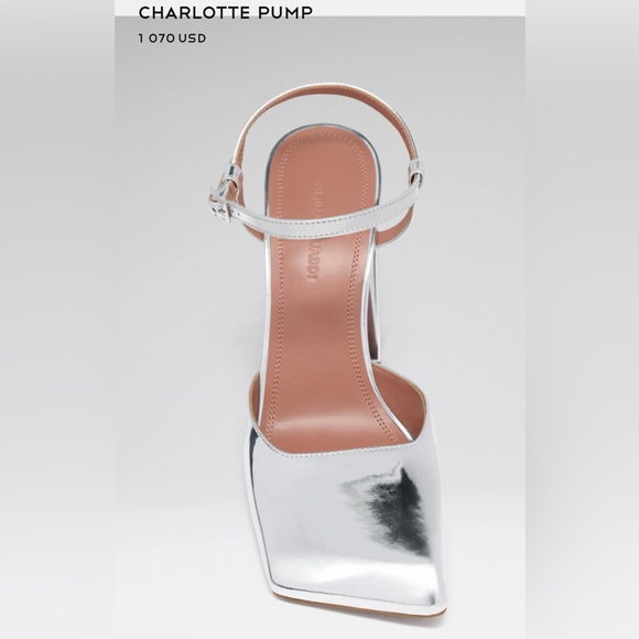 🔥NEW AMINA MUADDI Charlotte Pump Mirror Silver as seen on Amina❤️ - Picture 15 of 16